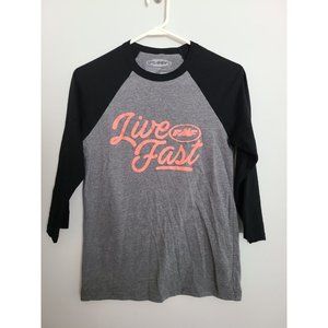FMF live Fast Womens 3/4  Sleeve Raglan T-shirt medium